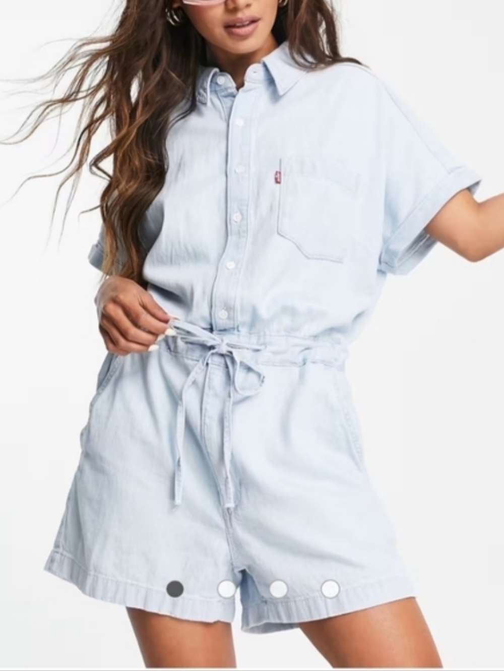 Levi's Women's Denim Romper In Light Wash SZ S